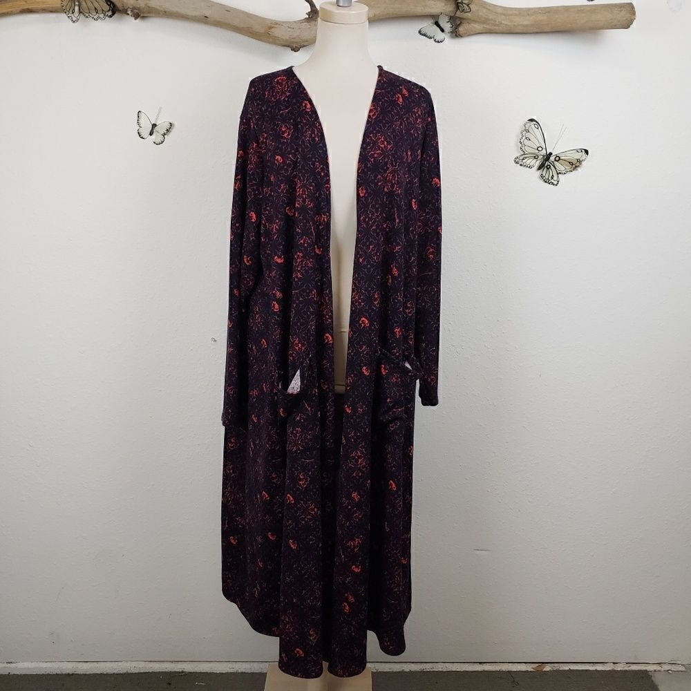 Lularoe Sarah duster in fall tones - Picture 2 of 7